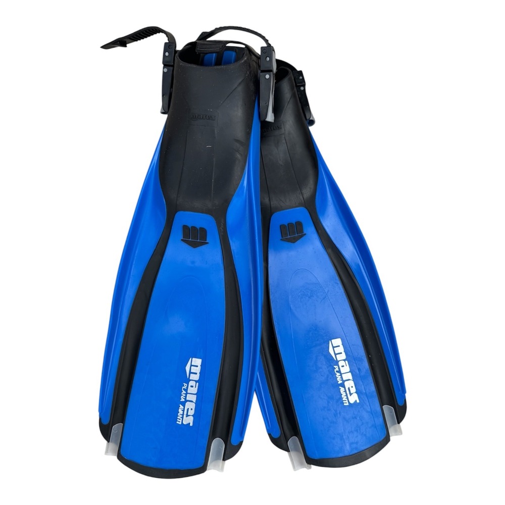 MARES Plana Avanti Scuba Diving Fins Blue Black Open Heel Adjustable XL